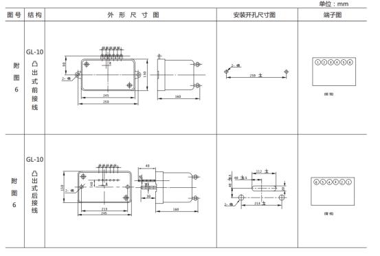 JSL-16外形結構及開孔尺寸圖